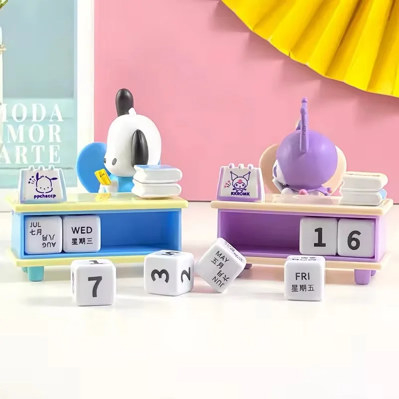 2025 New  Desk Calendar Series Ornaments Cute Kuromi Pochacco Tabletop Ornaments Birthday New Year Gift For Children image 3