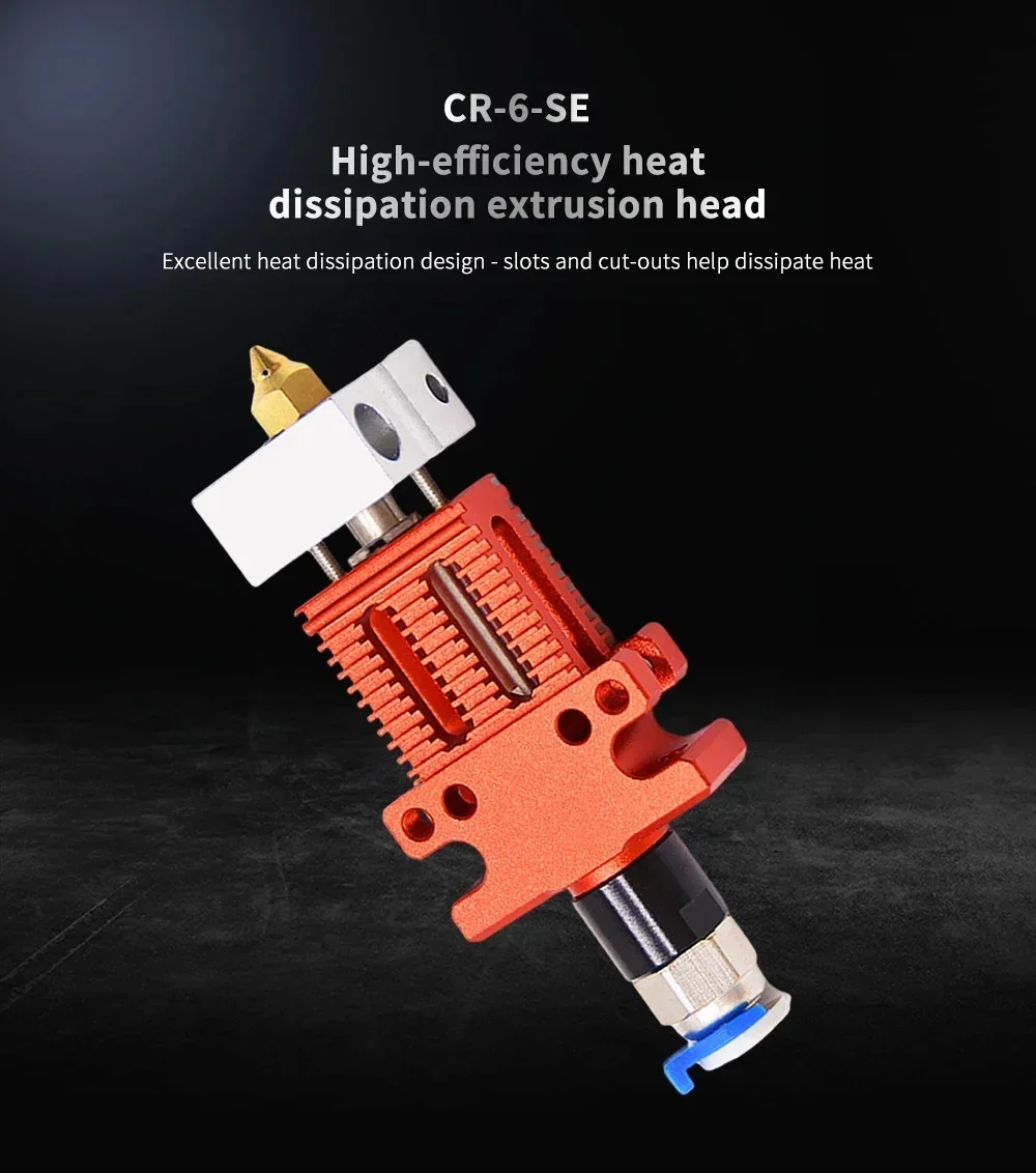 Drukarka 3D CR-6 zmontowana Hotend w pełni metalowa CR-6, zmontowana zestaw wytłaczarek dla CR6 SE CR-5 Ender-3 części do drukowania 3D