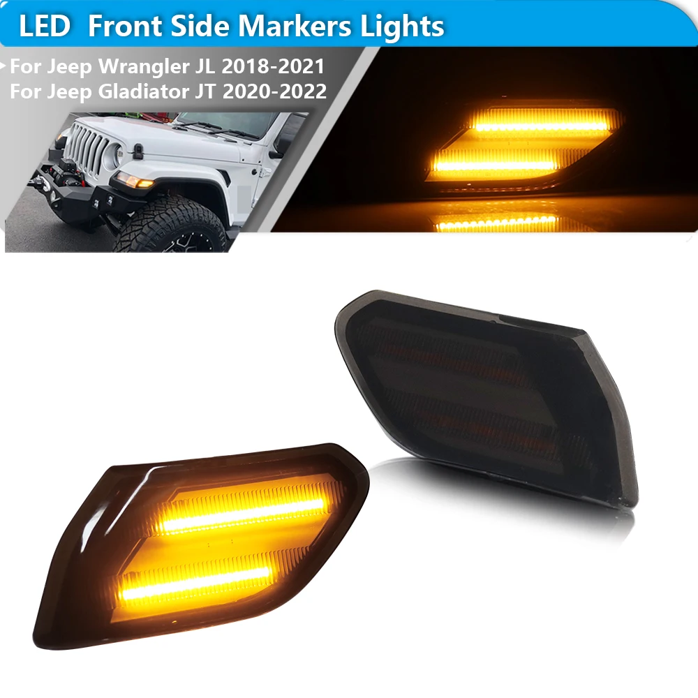 2Pcs Amber Led Car … - image