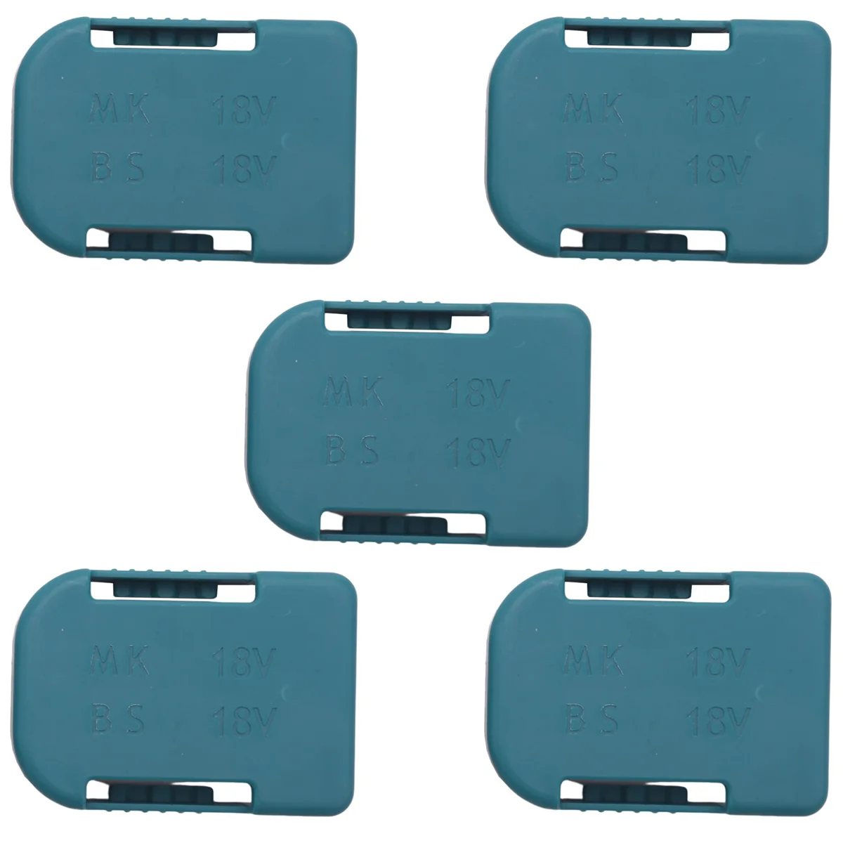 Estante de almacenamiento de batería de 5 piezas, estuche protector de batería para dispositivos de fijación Makita de 18 V (azul)