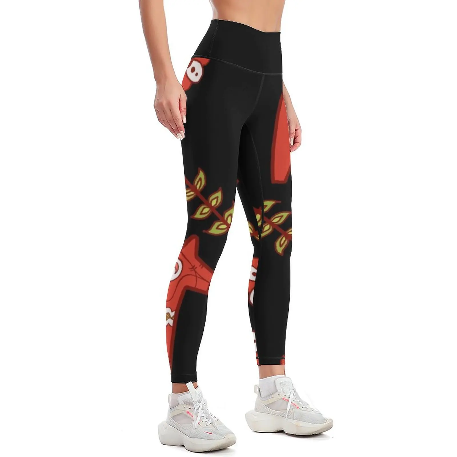 Dala Horse on Black Leggings sports tennis for sports woman gym Womens Leggings