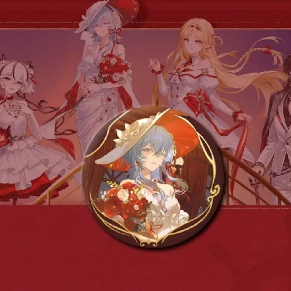 Game Wuthering Waves Anime Brooch Cartethyia The Shorekeeper Qiu Yuan Cosplay Character Badge Backpack Decoration Collectibles