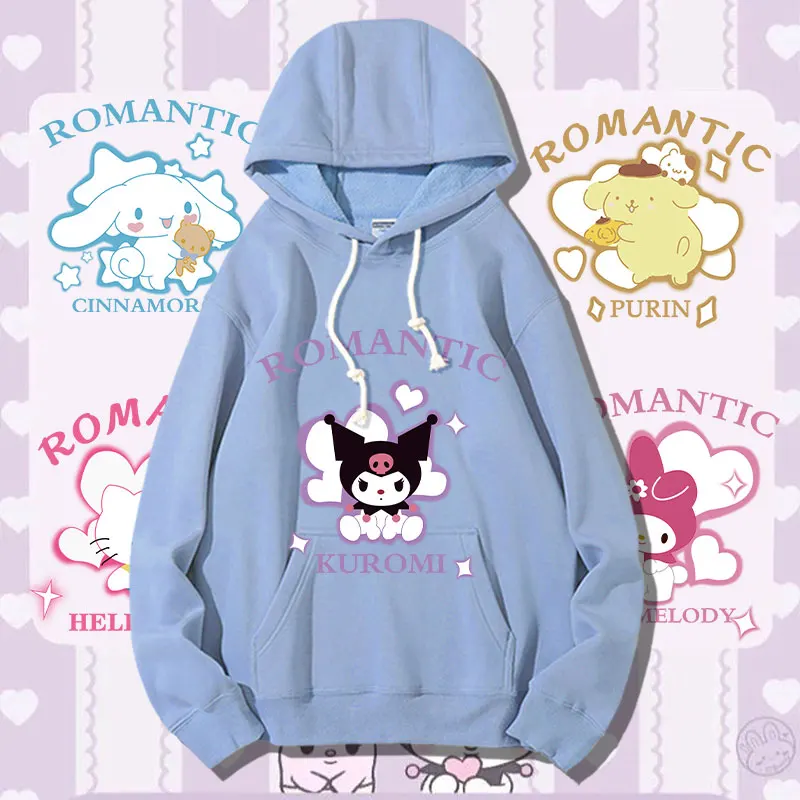 

Sanrio hooded hoodie female autumn loose laurel dog Kulomi joint coat girl Melody clothes trend