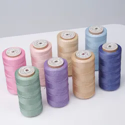 70 Colors 180 Meters/Roll 210d 1mm Flat Cord Waxed Thread for Bookbinding Bracelet Fashion Jewelry Making Leather Stitching