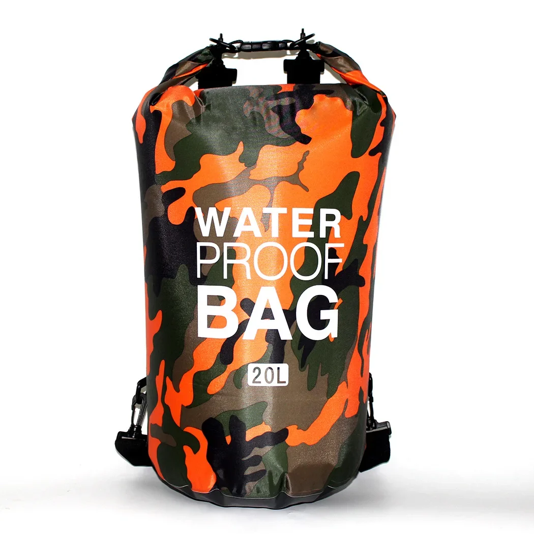 XIAOTREE 2/5/10/15/20/30L Outdoor Camouflage Wasserdichte Tragbare Rafting Tauchen Dry Bag Sack PVC Beschichtete Schwimmen Taschen für Fluss Trekking 3