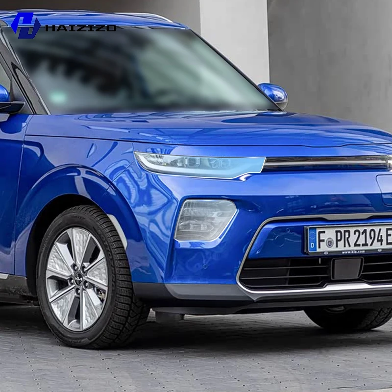 

For Kia Soul 2019-2022 Smoke Black TPU Headlight Protection Film Anti-Scratch & UV Resistant Easy Install Vinyl Wrap Kit PPF