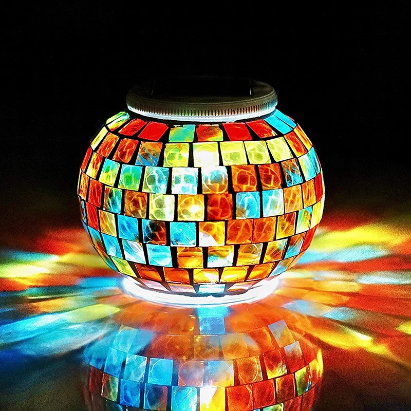 

F2 Night Light Led Solar Light Waterproof Color Changing Solar Lamp Decoratio Mosaic Ball Outdoor Garden Lights Solar Sunlight