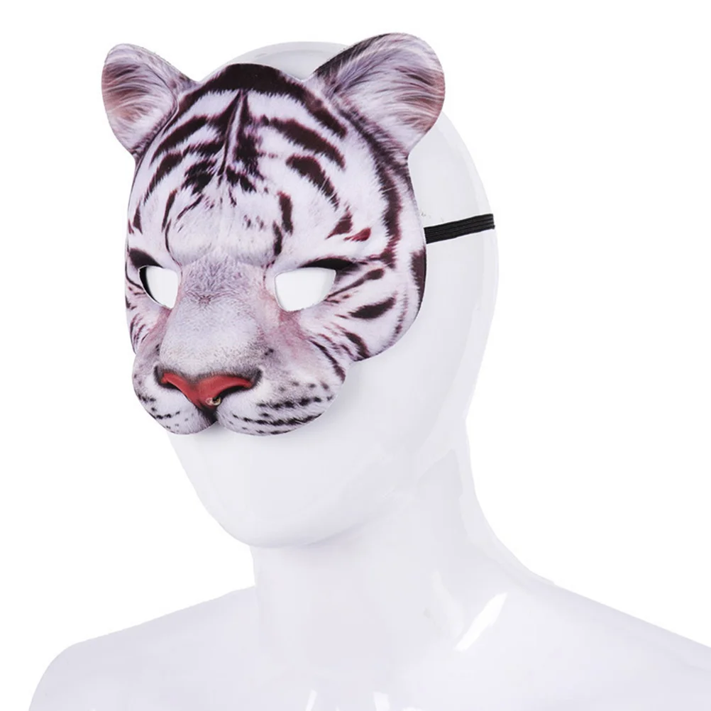 

2pcs Tiger Mask Halloween Carnival Party Cosplay Costume Animal Shape Mask For Men Women Kids Eva Non-Toxic Durable Face Cover