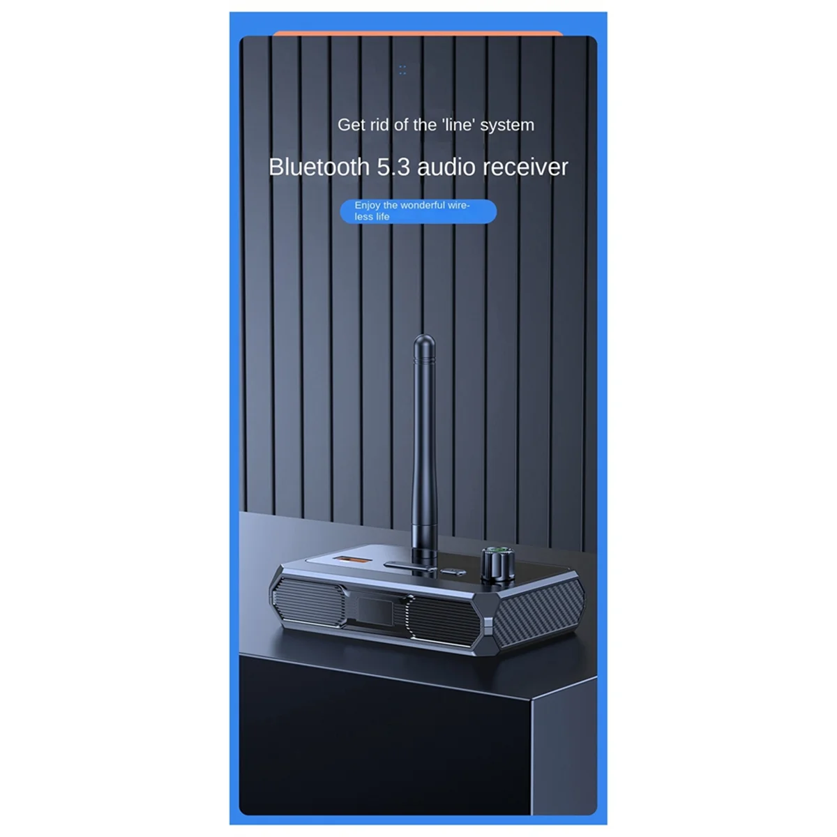 Bluetooth 5.3 display digital receptor bluetooth adaptador coaxial de fibra óptica suporta u disk mp3 player sq