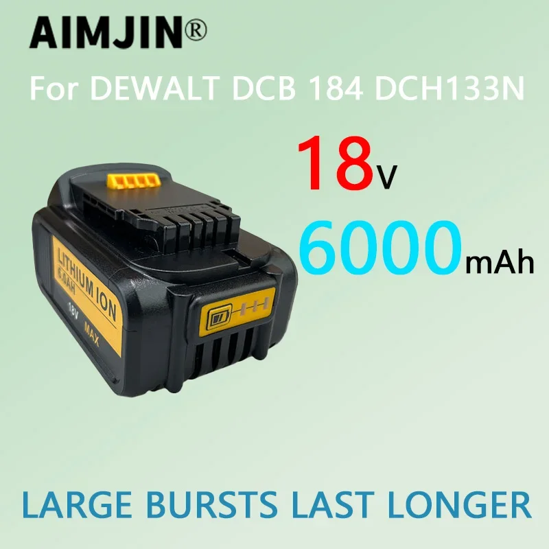 

Suitable for DEWALT Dewei 18V lithium battery electric wrench and drill DCB112 charger，6000mAh，8000mAh，10000mAh