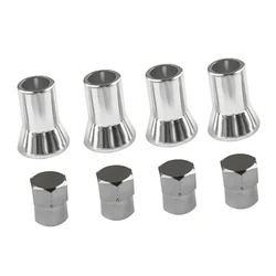 4 PCs Chrome valve covers tr414 valve covers universal silver wheel valve caps