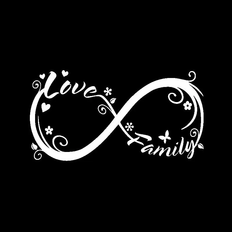 New Design Family Eternal Symbol Car Sticker Sticker High Quality Car Window Decoration Personality PVC Decal, 17cm