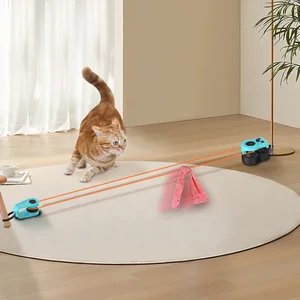 Katze läuft interaktives Radkatze Spielzeug, das Strohhalm bis Innengeschwindigkeit verstellbarer Jagdkatze mit Fernbedienung läuft 10 Hauptverkaufsteppich -Fitness Rolante - №8