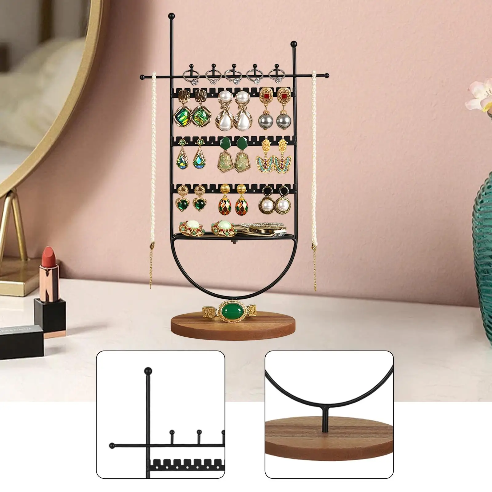 

Earring Holder Stand Jewelry Display Stand Versatile Earring Tree Hanger Jewelry Organizer for Countertop Shops Showcase Home