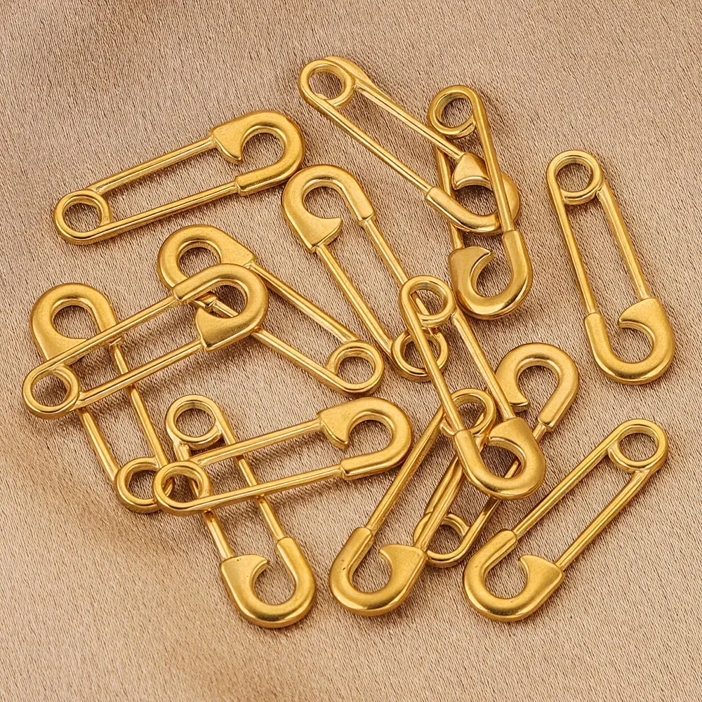 5pcs/lot Stainless Steel Gold-plated Connectors Pendant Pin Shape for DIY Bracelet Jewelry Accessories Making Material Wholesale