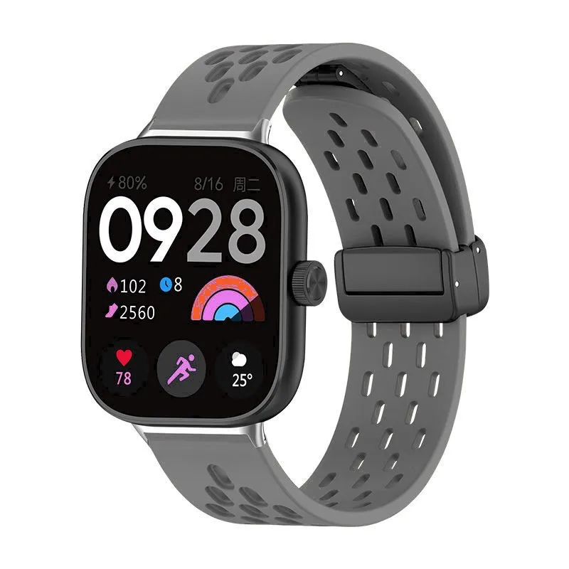 Atmungsaktives magnetisches Sportarmband für Redmi Watch 6 5 4, weiches Silikon-Armband für Xiaomi Mi Band 9 Pro/10 Pro/8Pro Band. – Detail 10