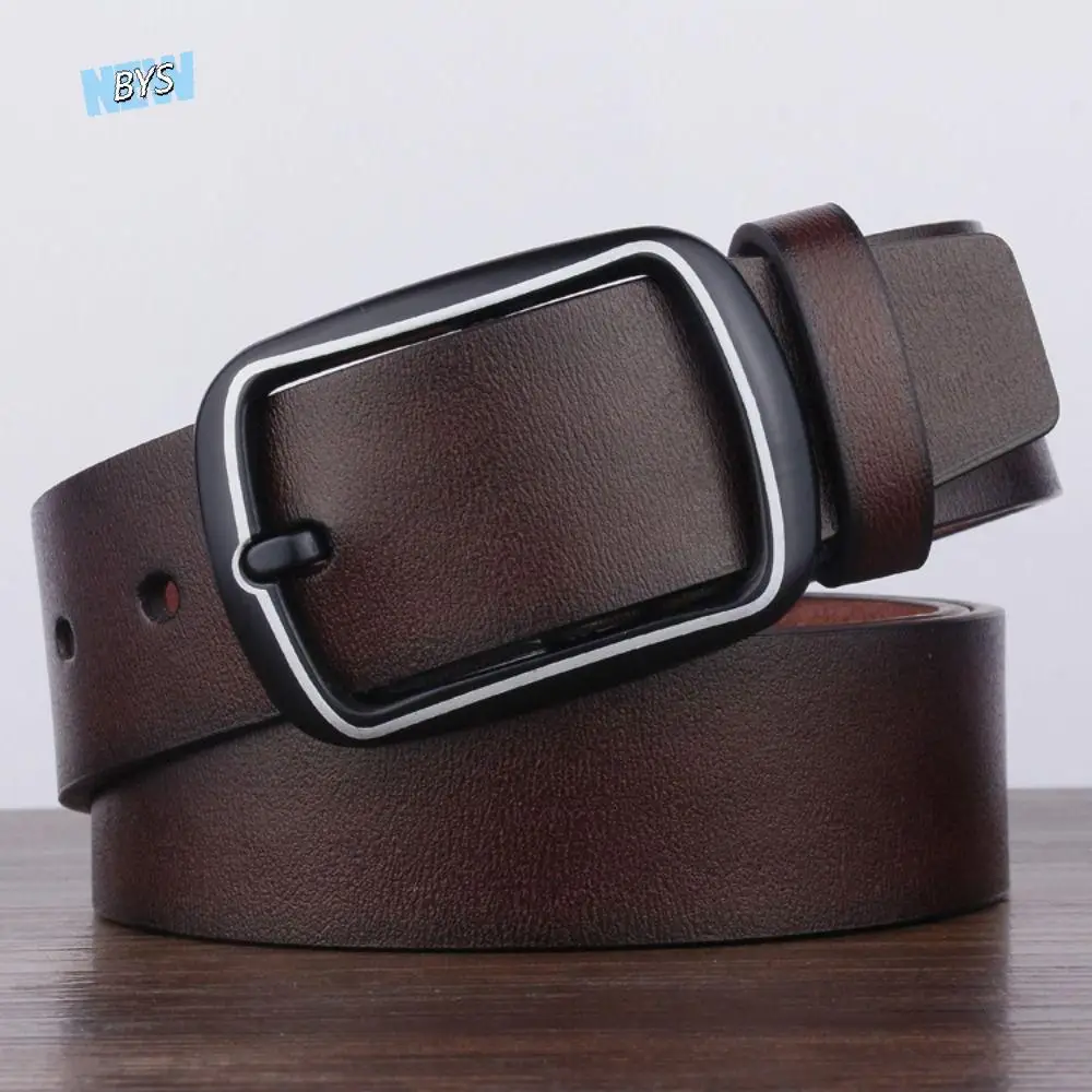 

Retro Durable Men Belt Adjustable Soft Pin Buckle Belt Fashion Vintage Trousers Belt Jeans Wear