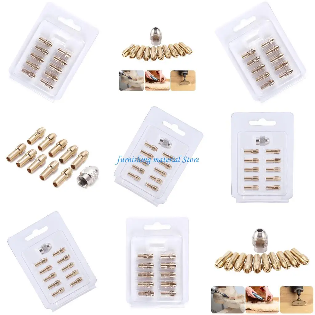 

Y5GD Multifunction Brass Collets Adapters Multipurpose Metal Collets Upgrades Designs for 4.8mm Shafts Tool & Hanging Grinders