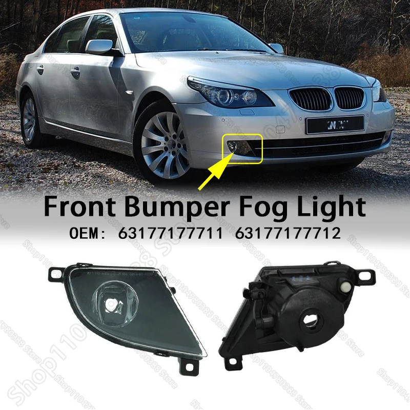 

Bumper Lamps Foglight Fog Lamp Without Bulbs For 2007-2010 E60 BMW 528i 528xi 535i 535xi 550i 63177177711 63177177712