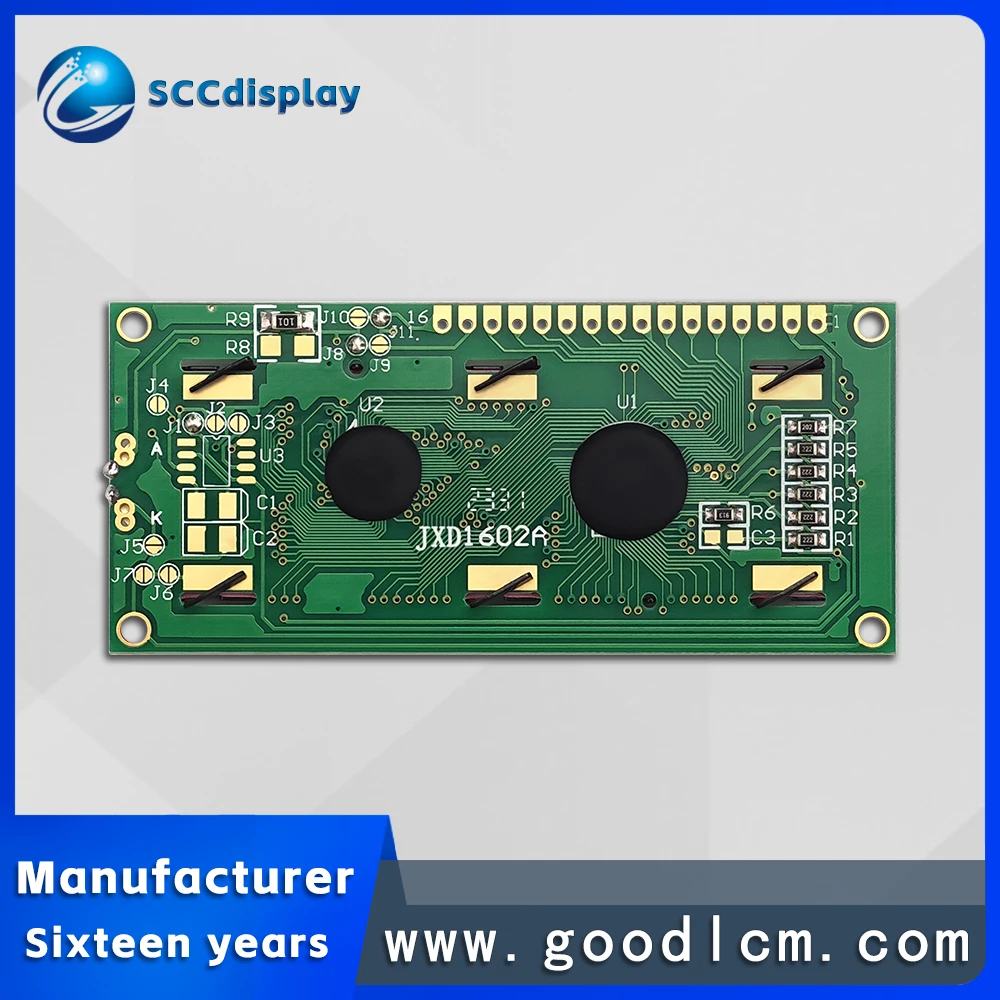 Industrial Control LCD Display Screen JXD1602A FSTN White Positive COB Monochrome screen 16X2 dot matrix LCM display module