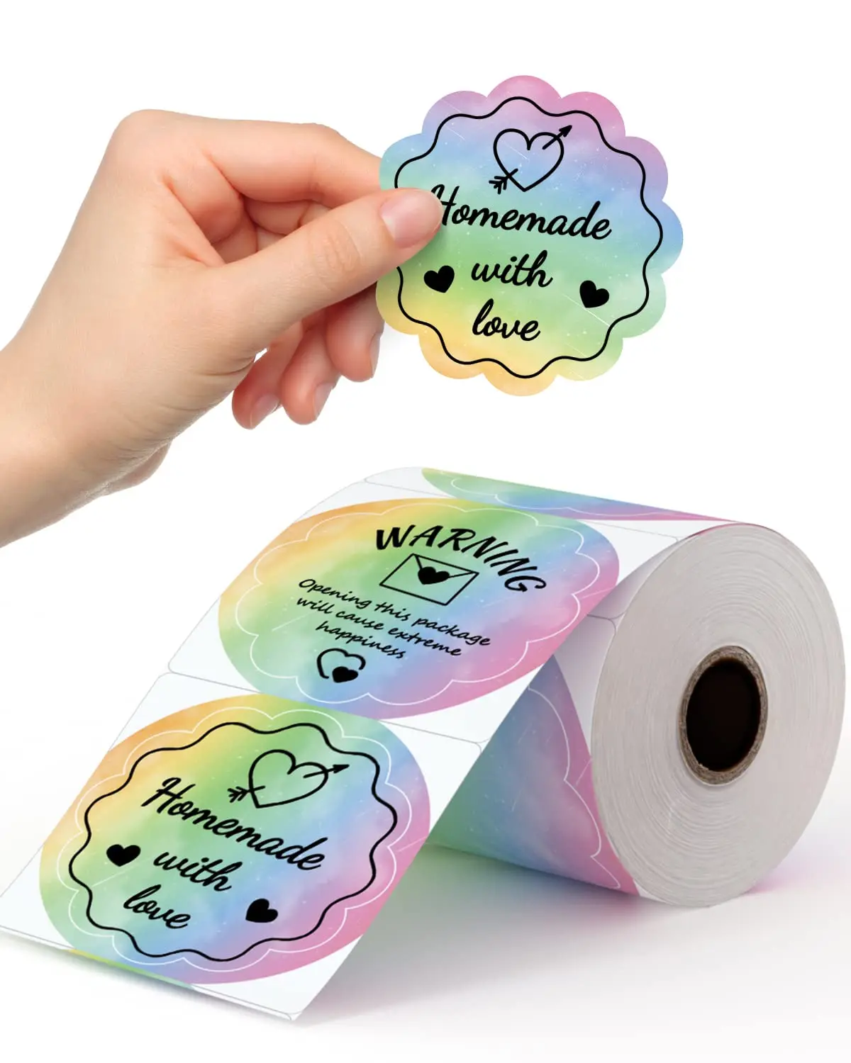 Rainbow Color 2" Color Thermal Label PM241bt for Commercial Grade Custom Stickers Personalized Sticker Labels for Small Business