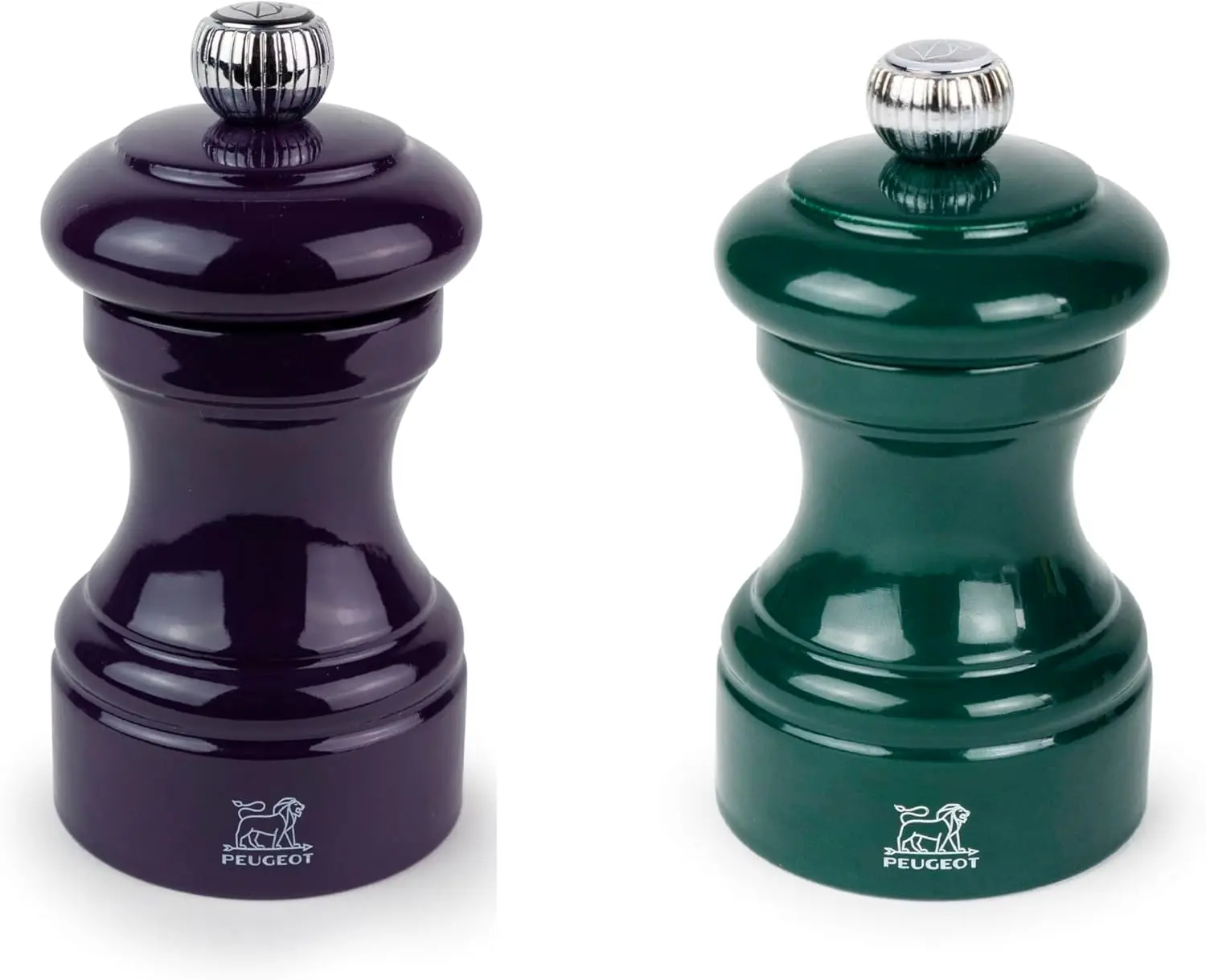 

Adjustable Salt and Pepper Mill Set, Beechwood Kitchen Tools for Enhanced Flavors in Cooking (Eggplant/Green)