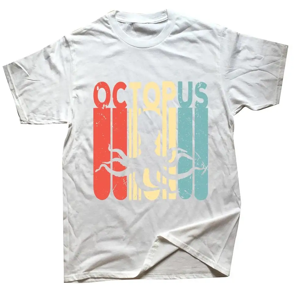 Funny Rainbow Octopus psychedelic Colorful Octopus T Shirt Men Women Fashion Casual Short Sleeve Plus Size T Shirt Unisex