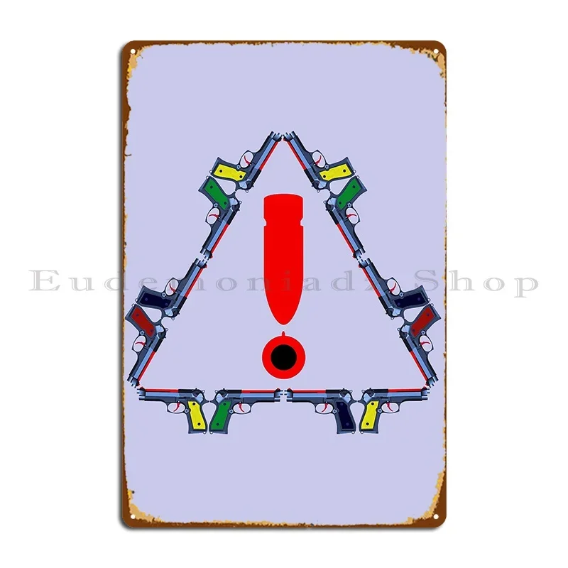 

Пистолеты, предупреждающий знак, металлическая табличка, плакат, настенная роспись, ржавый гараж, жестяная вывеска на заказ, плакат