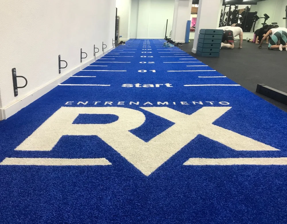 

Темно-синий светло-голубой турф мощностью 13 мм для спортивного пола вашего спортзала в клубе