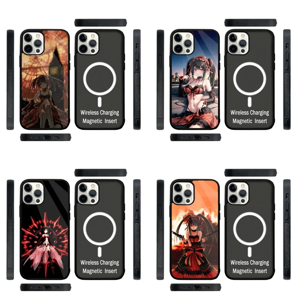 

Date a live Tokisaki Kurumi Phone Case Strong Magnetic For IPhone 15,14,13,Pro,Max,Plus,11,12,Mini For Magsafe Wireless Charging