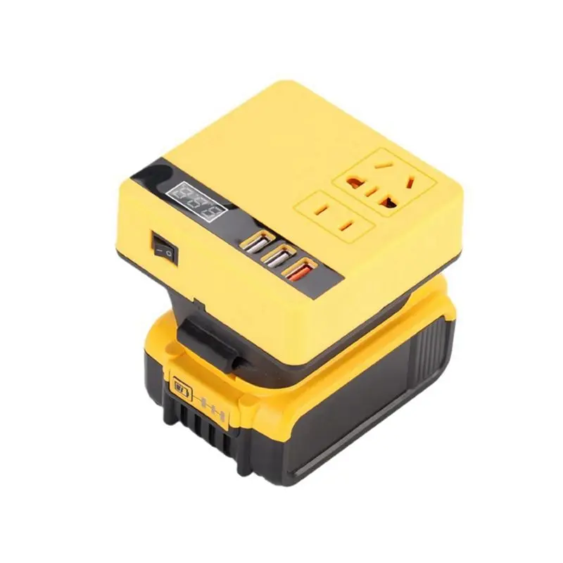 DT17 Multifunction Power Inverter DC 18V to 220V Adapter for 18V 20V Lithium Battery Power Supply 100W