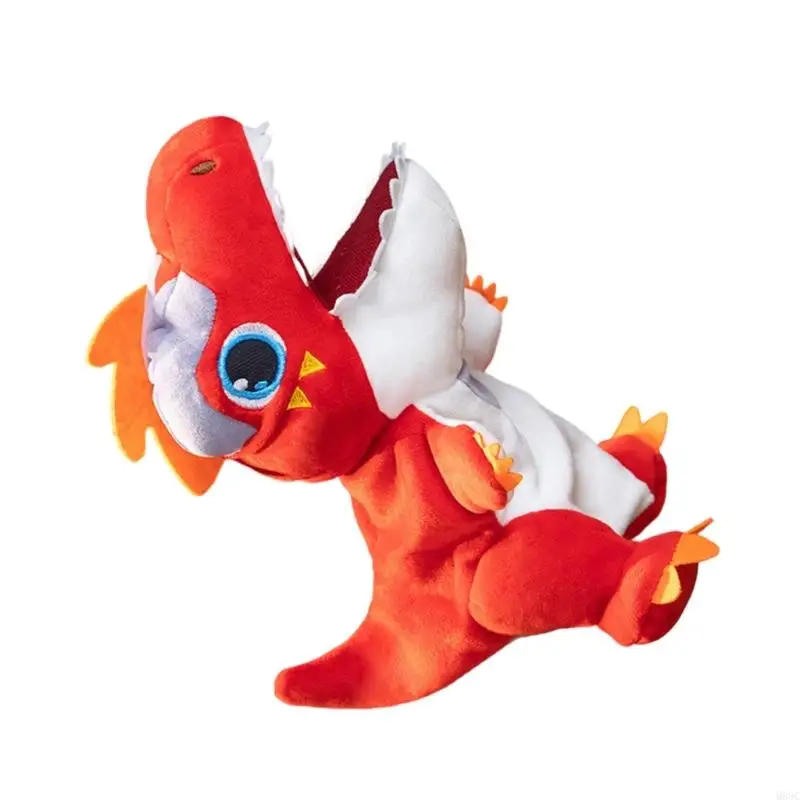 M89c Cartoon Dinosaur Hand Puppet adorabile giocattolo peluche Regalo per narrazione della bocca