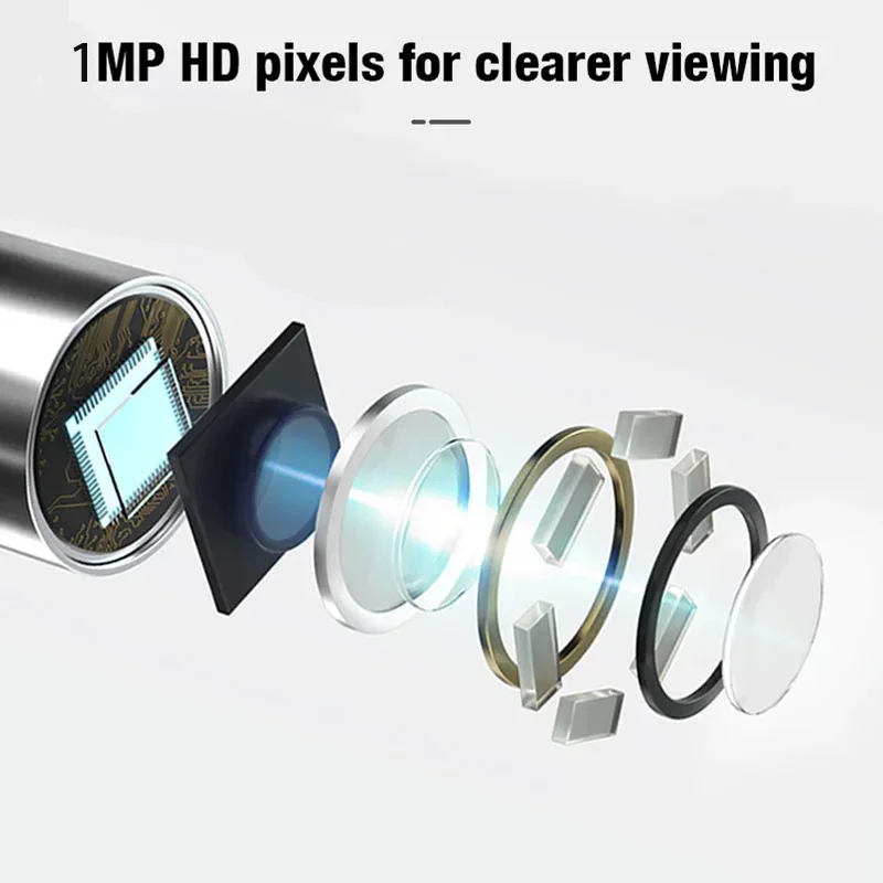 1MP 3.3mm 視野角 80 °   産業用パイプライン検査用の超薄型 USB ハードライン内視鏡