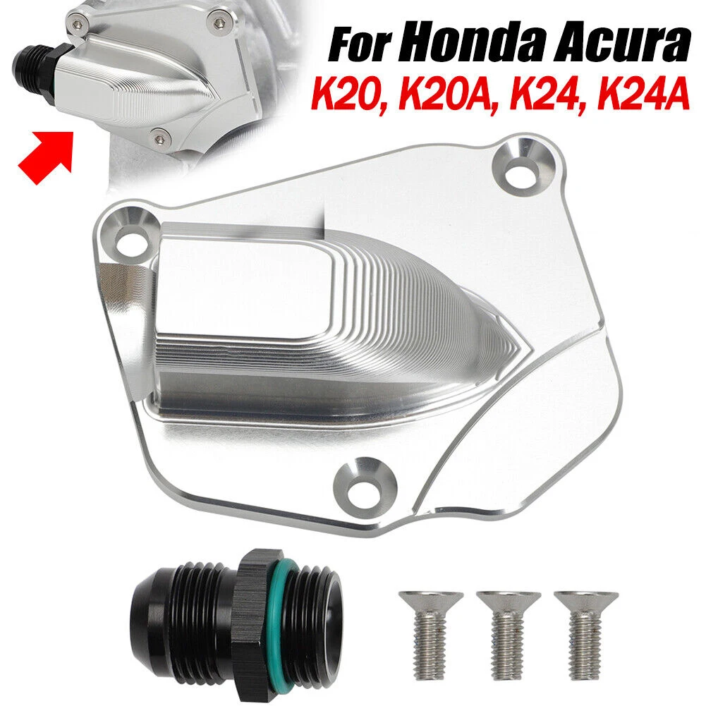 

K20 K24 K-Series Timing Chain Tensioner Oil Return Plate Cover Drain Sidewinder For Honda Acura K20 K20A K20Z