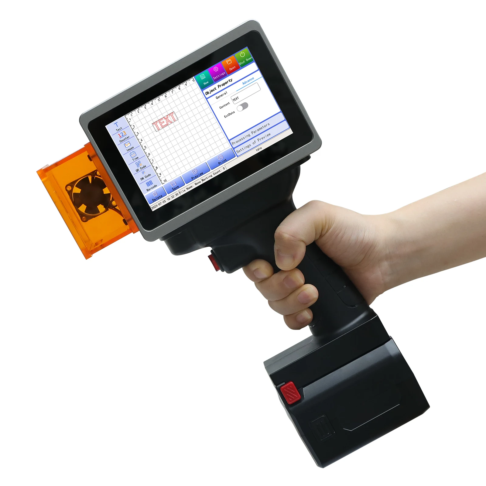 L4pro handheld laser marking machine portable laser engraver for rubber tires batch coding
