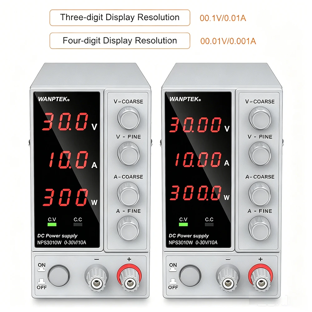 Fuente de Alimentación CC Ajustable Wanptek 30V 6A 10A, Fuente de Alimentación de Laboratorio LED 60V 5A, Regulador de Voltaje, Estabilizador, Fuente de Banco Conmutada