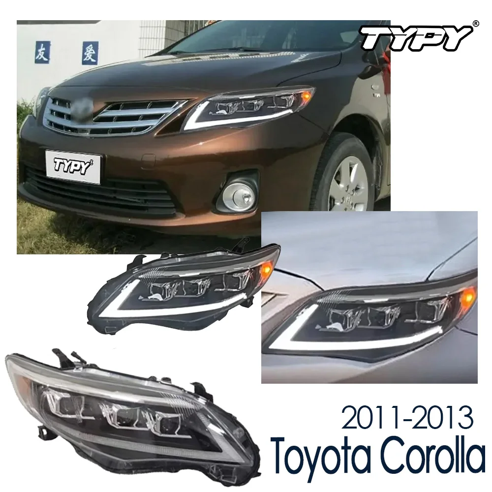 

TYPY Car Headlights For Toyota Corolla LED 2011-2013 Headlight Styling Dynamic Turn Signal Lens Automotive accessories assembly