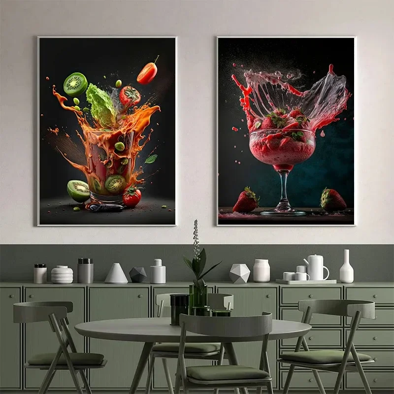 Cocktail Explosion poster Fruit Cocktail Don't Trust Bar Minimalist Print Canvas  for Living Room Modern Home Decor