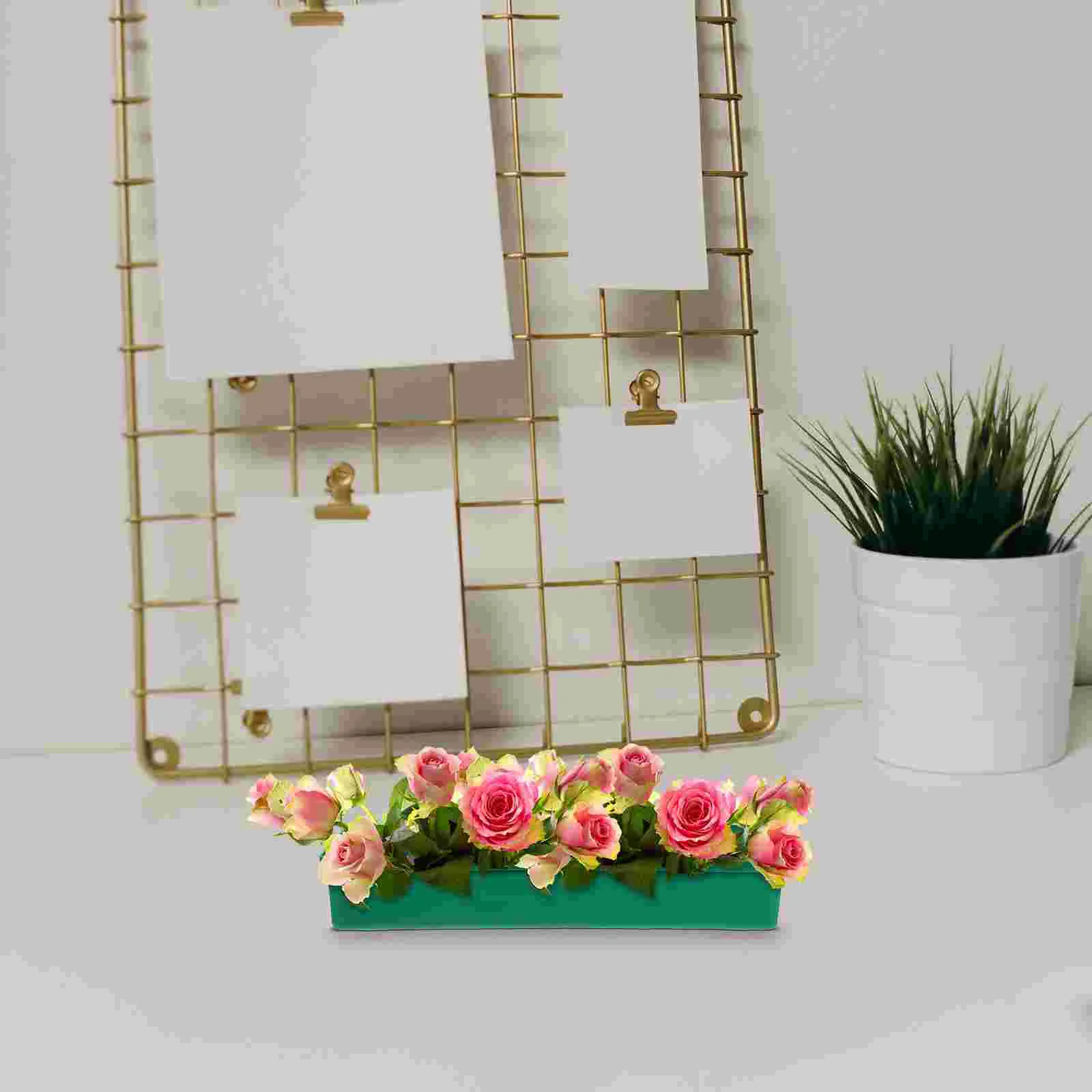 10 Pcs Floral Foam Tray Flower Arranging Pin Plate Trays Arrangement Base Stable PP Material Wedding