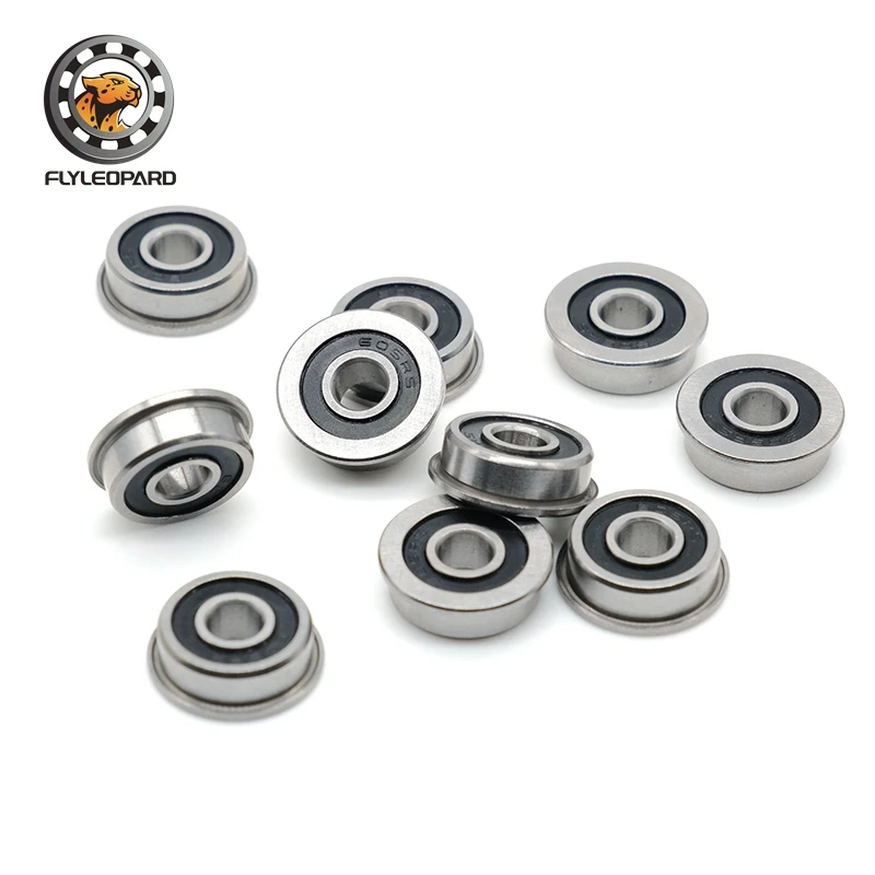 F605-2RS Bearing 5x14x5mm ( 10 PCS ) ABEC-7 Miniature Flanged F605RS Ball Bearings F605 RS