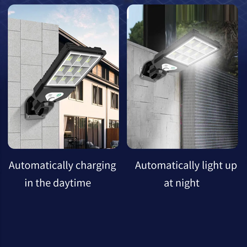 LED-Gartenlampe mit Fernbedienung, weißes Licht, LED-Solar-Straßenlaterne, IP65, wasserdichte Garten-Wandlampe für den Außenbereich, für Flur und Hof