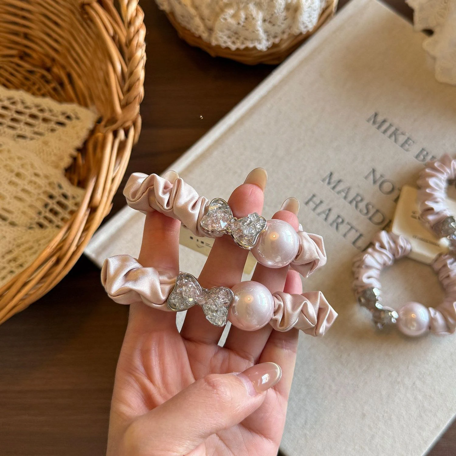 Ribbon Bow Gift - 1/2/3 adet pembe saç bandı yay
