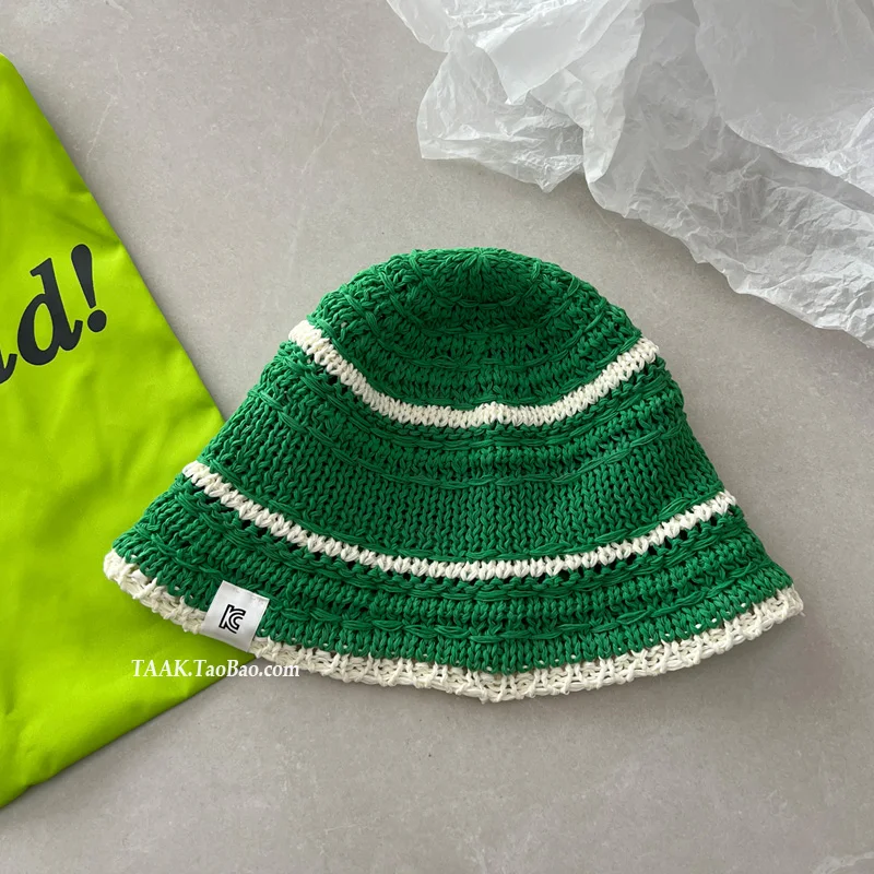 الكورية الصغيرة الطازجة مخطط صياد قبعة المرأة الربيع الصيف تنوعا السفر الشاطئ الشمس حماية قبعة حوض الشمس