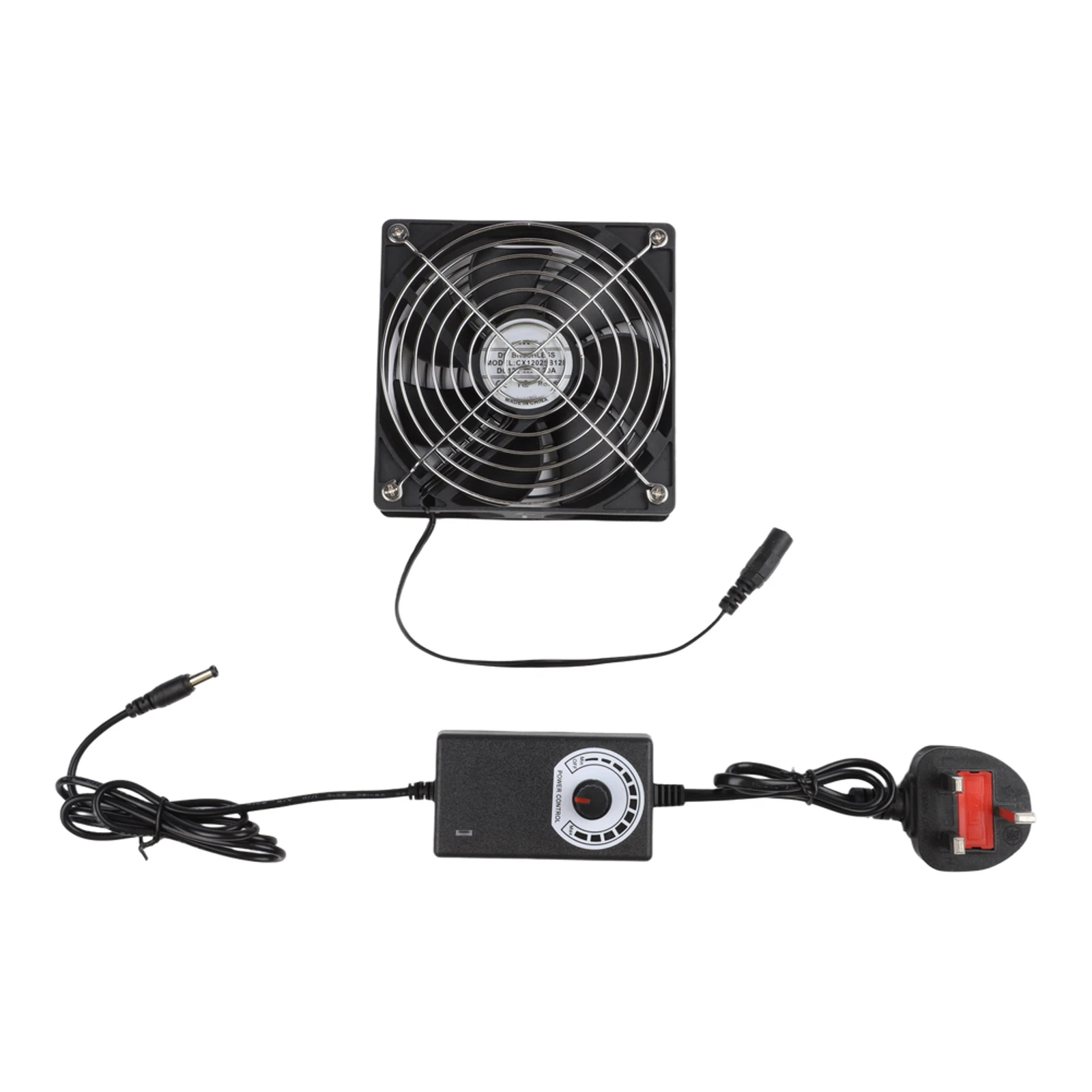 For Gaming Setup 12*12cm Adjustable Case Fan Adjustable Computer Fan Adjustable Speed 3V-12V Dual Protection Mesh