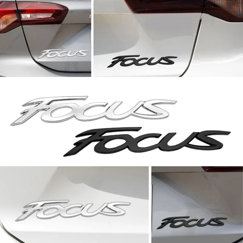 3D Car Styling Chrome Metal Letter Sticker For Focus Logo Emblem Body Rear Bumper Trunk Tailgate Badge Auto Accessories