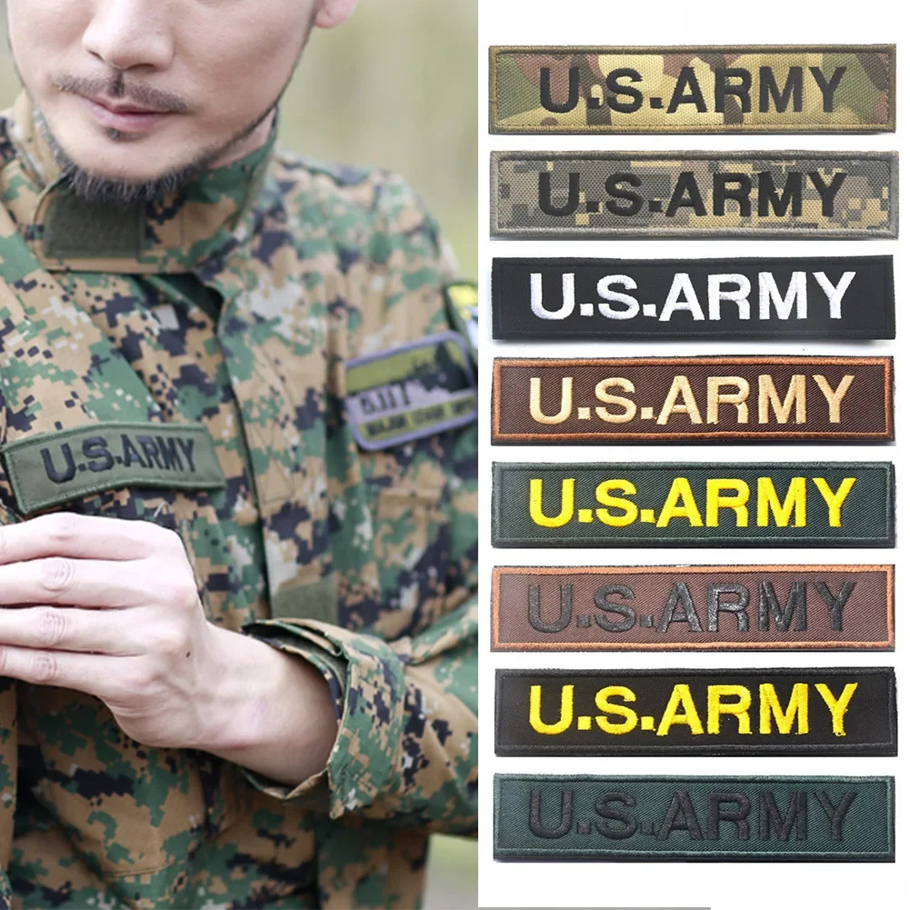 US ARMY USMC NAVY Logo odzież naklejki opaska na ramię naszywki taktyczne na mundury czapki torby naklejki z haftem US Military