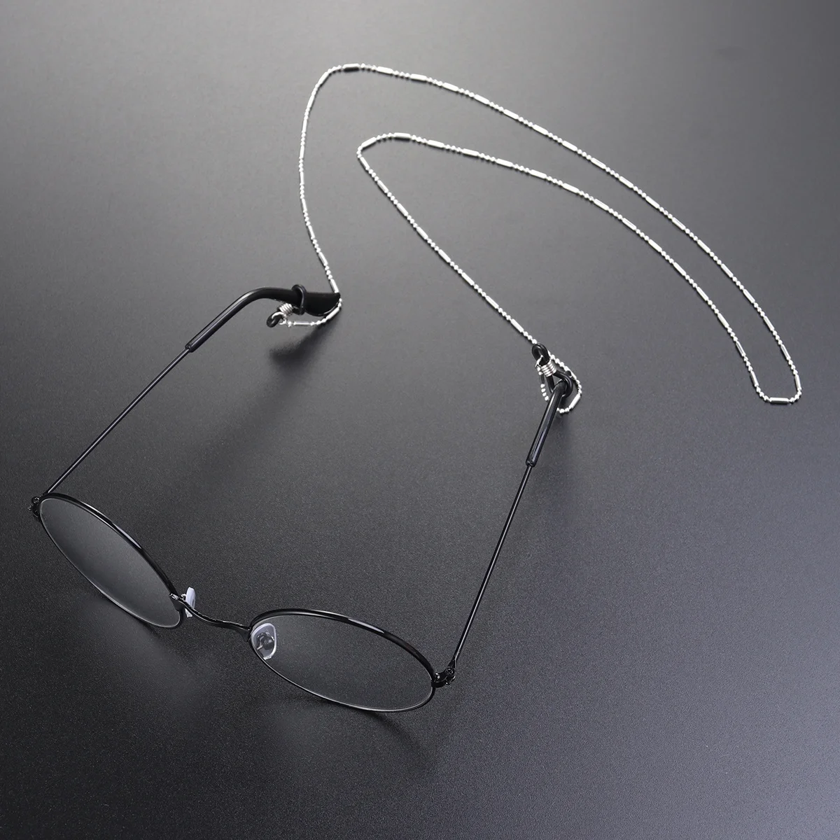 

1Pcs Silver Eyeglasses Strap Bamboo Joint Shape Metal Chain Eyewear Holder for Sunglasses Reading Glasses Travel Outdoor Indoor