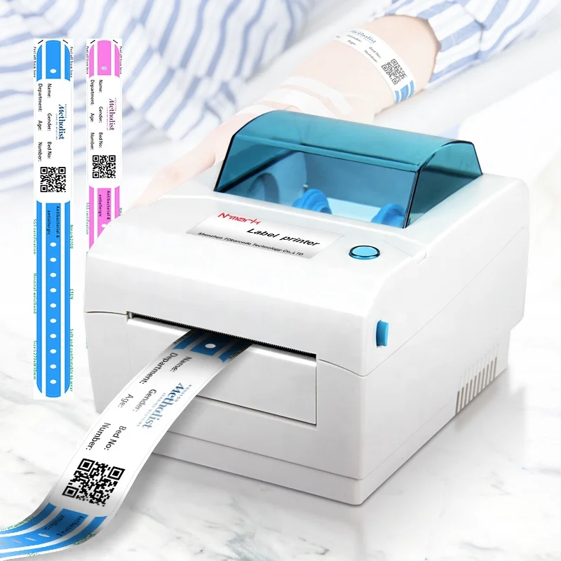 Nmark Hospital Silicone Thermal Label Printer For Wristband Thermal Label Paper