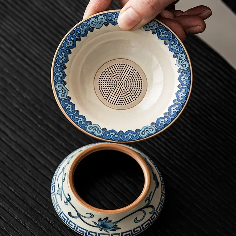 Chinese Ceremony Tea Set Japanese Tools Porcelain Tableware Living Room Strainer Tea Set Ceramic Juego De Te Home Decorationgs