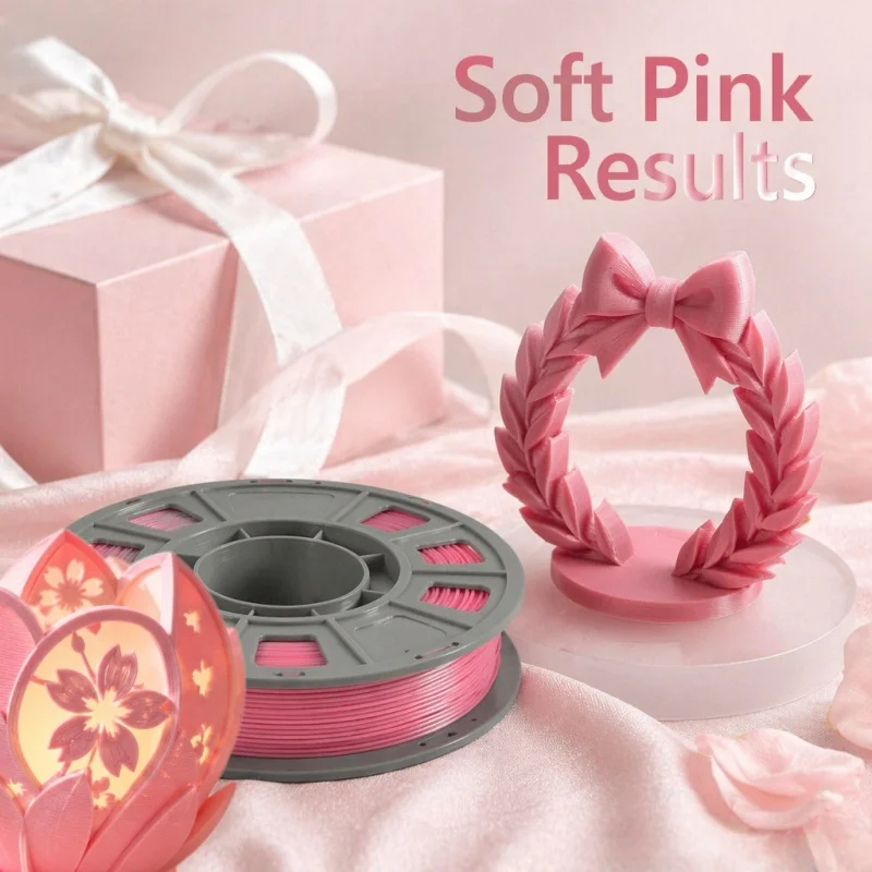 300g Pink PETG Filament 1.75mm, High Toughness & Durable 3D Printer Filament, Tangle-Free Smooth Extrusion Compact Spool for Functional Parts and DIY Models